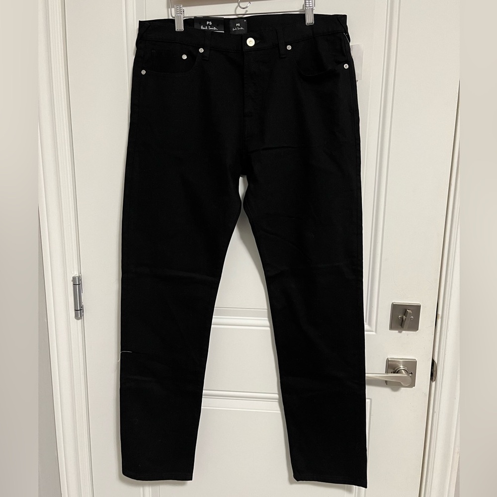 NWT - PS Paul Smith Men's Black Tapered Fit Jeans - Size 34